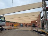 Baufortschritt beim neuen LIDL in Olbernhau